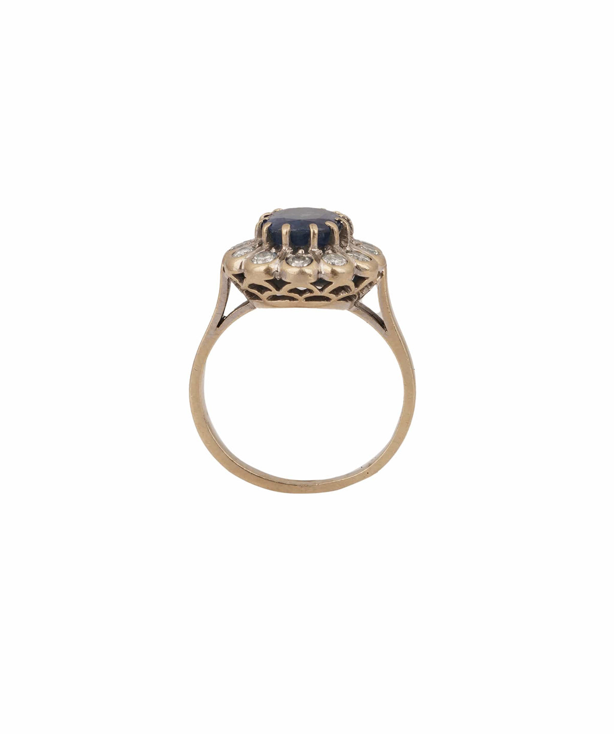 Luxury Promise Sapphire and Diamond Cluster Ring WA24468