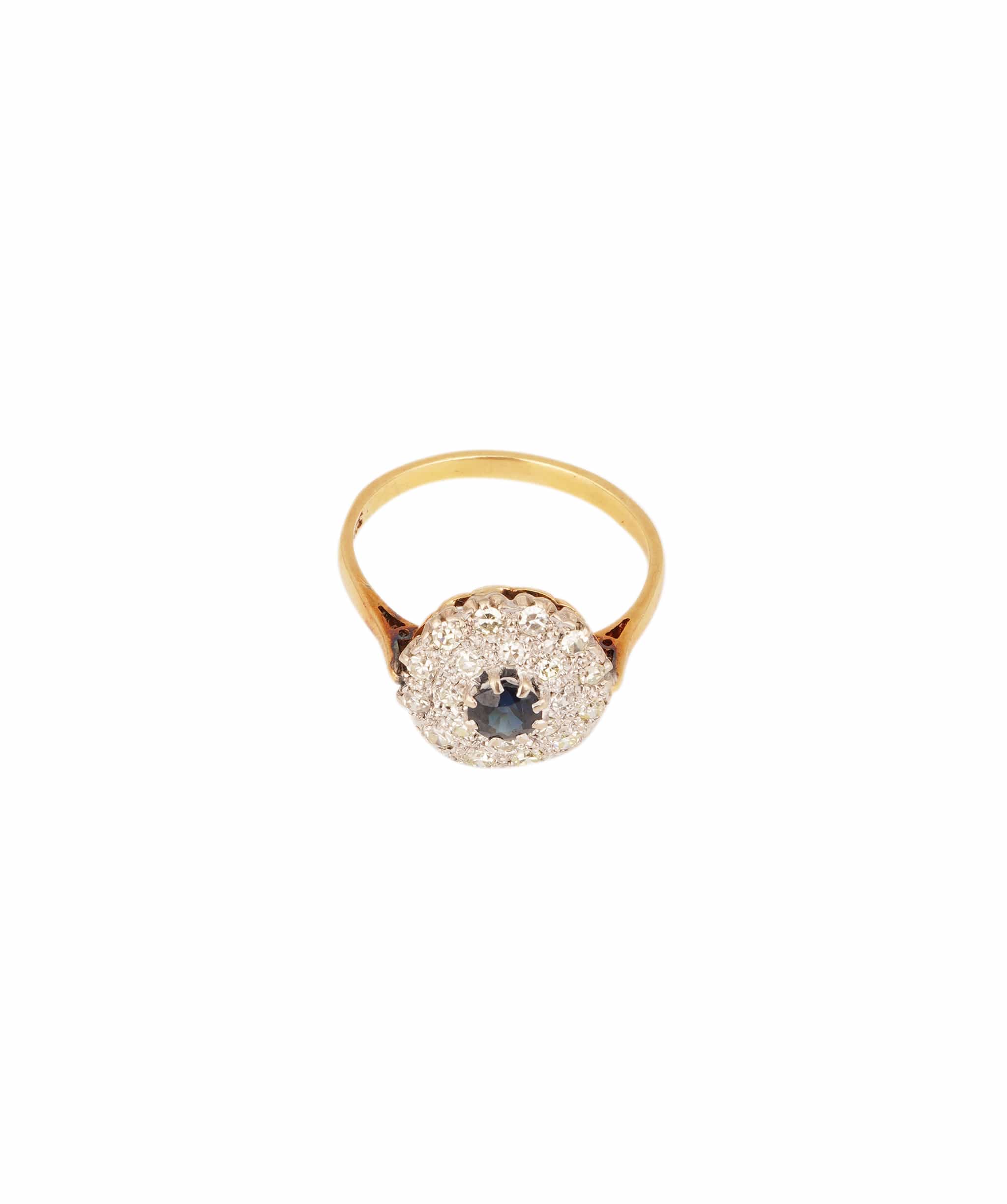 Luxury Promise Sapphire and Diamond Cluster Ring WAHLKA-10