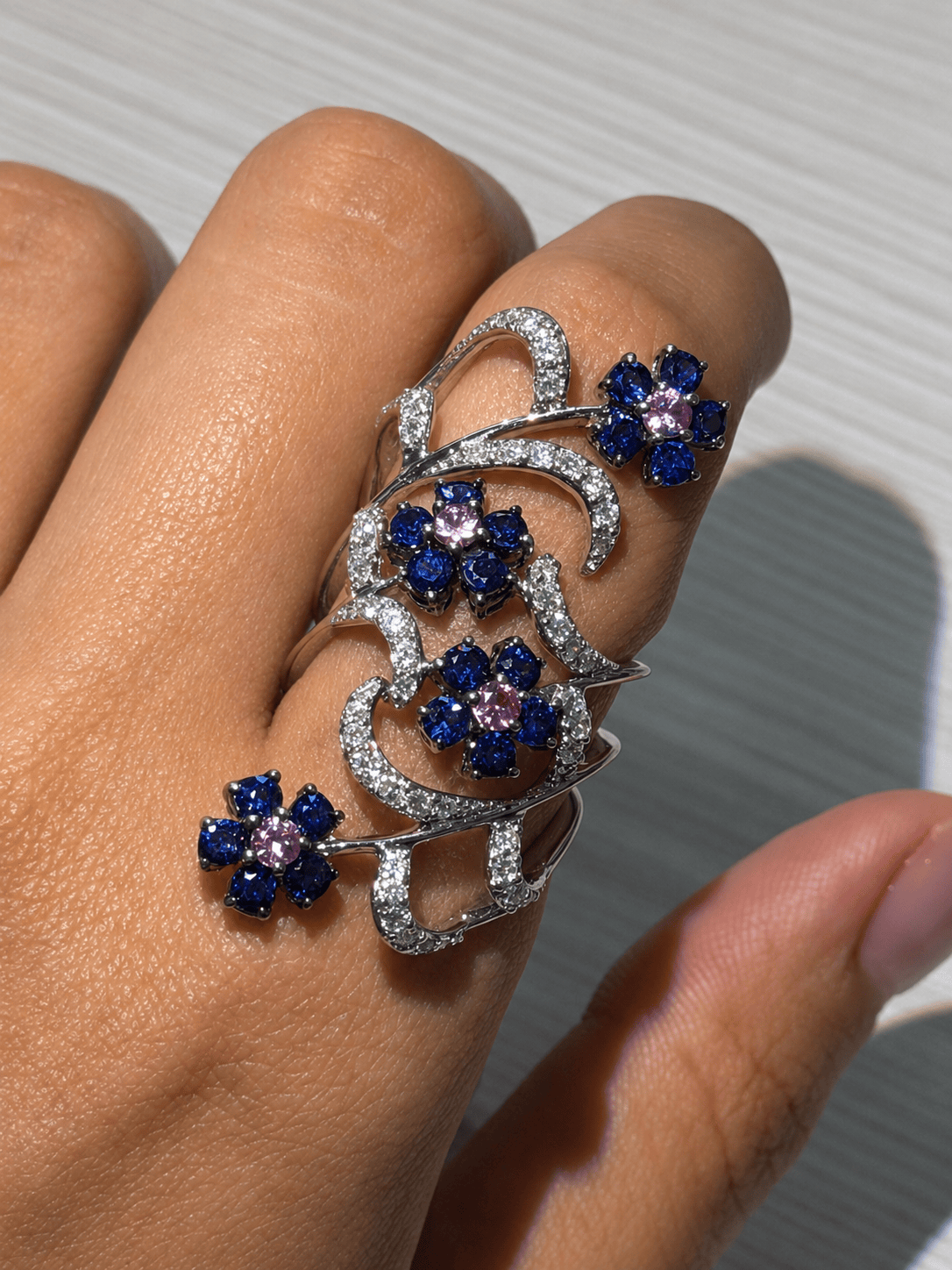 Luxury Promise Sapphire and Diamond Ring in K18 / S2.00 / D0.5 13 JJC0899