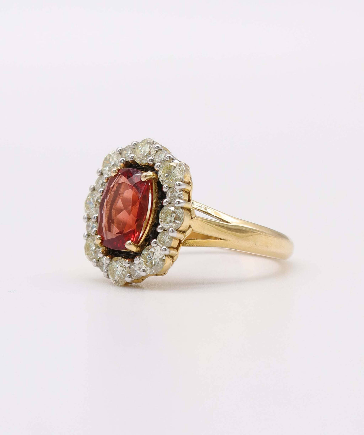 Luxury Promise Sapphire and Dimond Ring 18K AVNC013