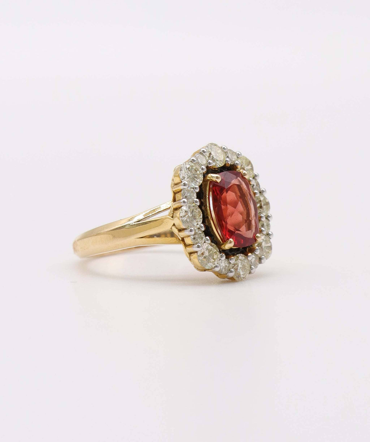 Luxury Promise Sapphire and Dimond Ring 18K AVNC013
