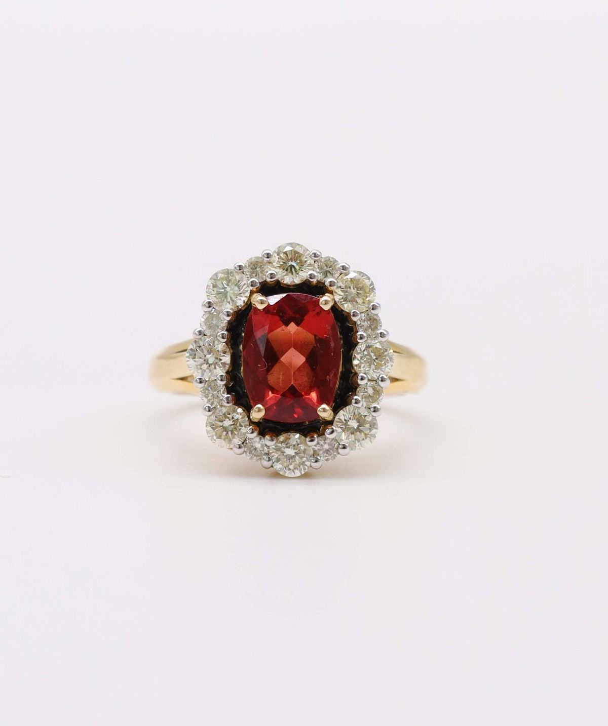 Luxury Promise Sapphire and Dimond Ring 18K AVNC013
