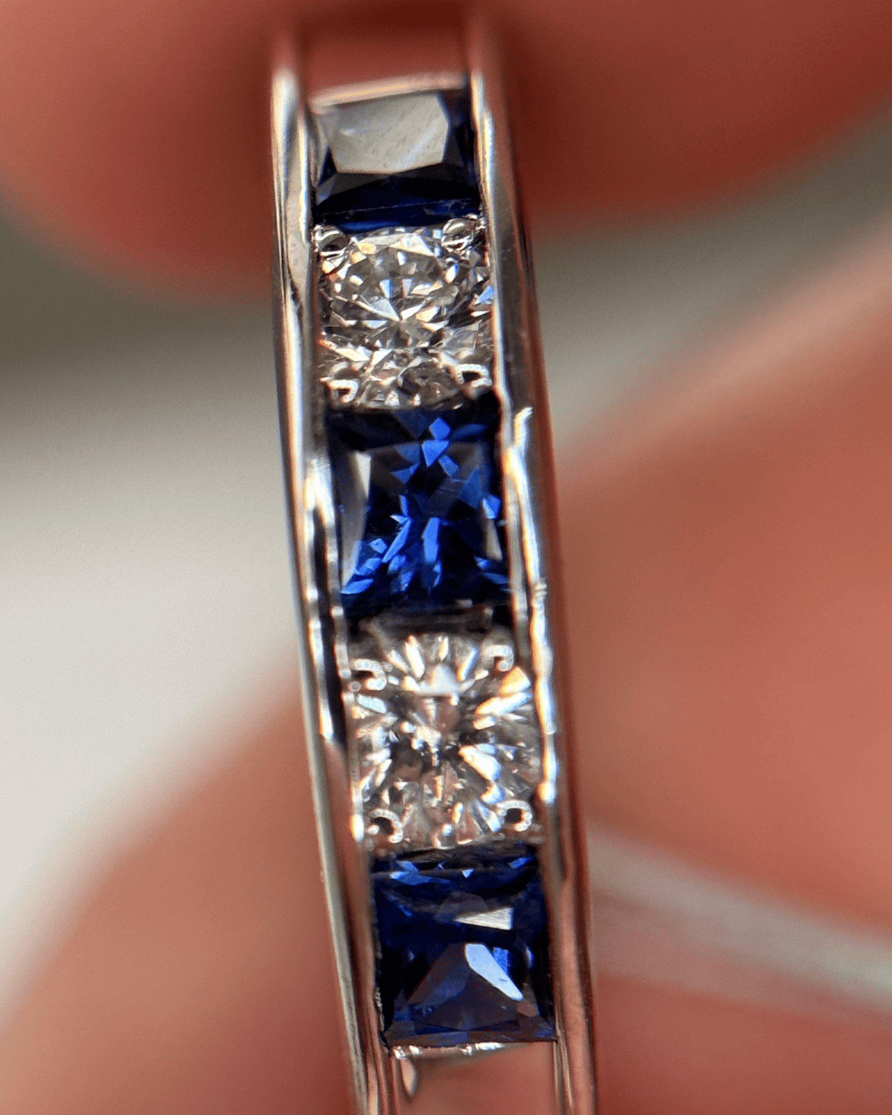 Luxury Promise Sapphire & Diamond Channel Set Band in PT900, S0.53ct, D0.20ct 054888 JJC0191