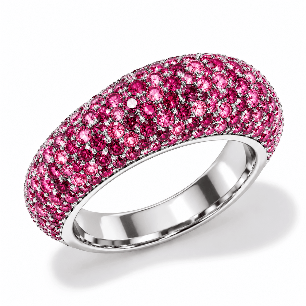 Luxury Promise Silver Sugar Dust Half Eternity Ring SETTING ONLY SABSET075