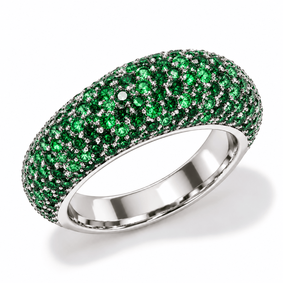 Luxury Promise Silver Sugar Dust Half Eternity Ring SETTING ONLY SABSET075