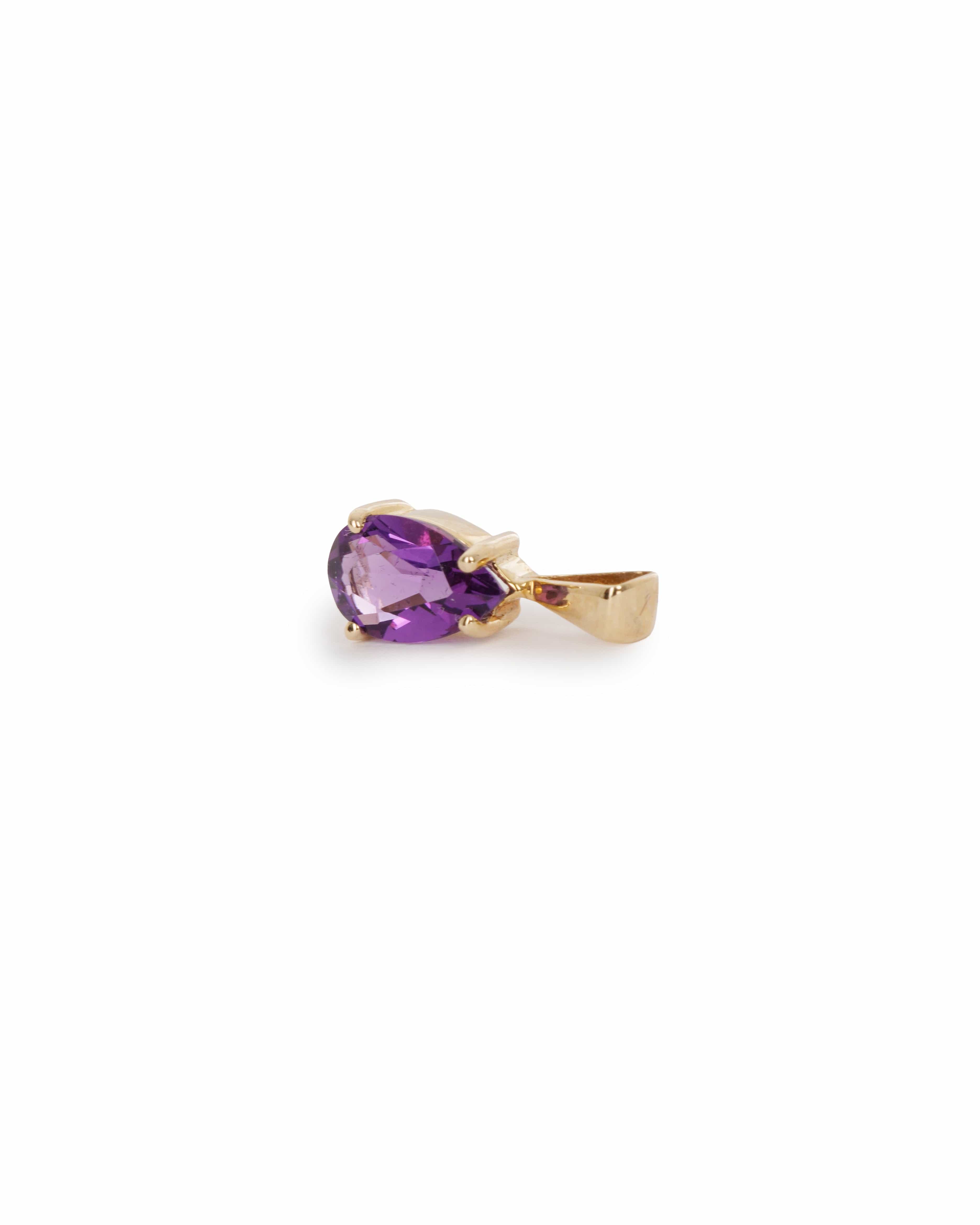Luxury Promise small 9 ct pear shape amethyst pendant ALTC0519