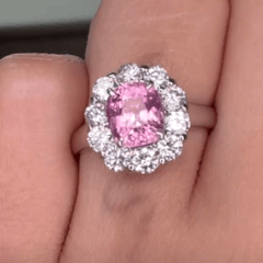 Luxury Promise Spinel Ring in Pt950 - S1.54ct / D0.87ct CX5791 JJC0295