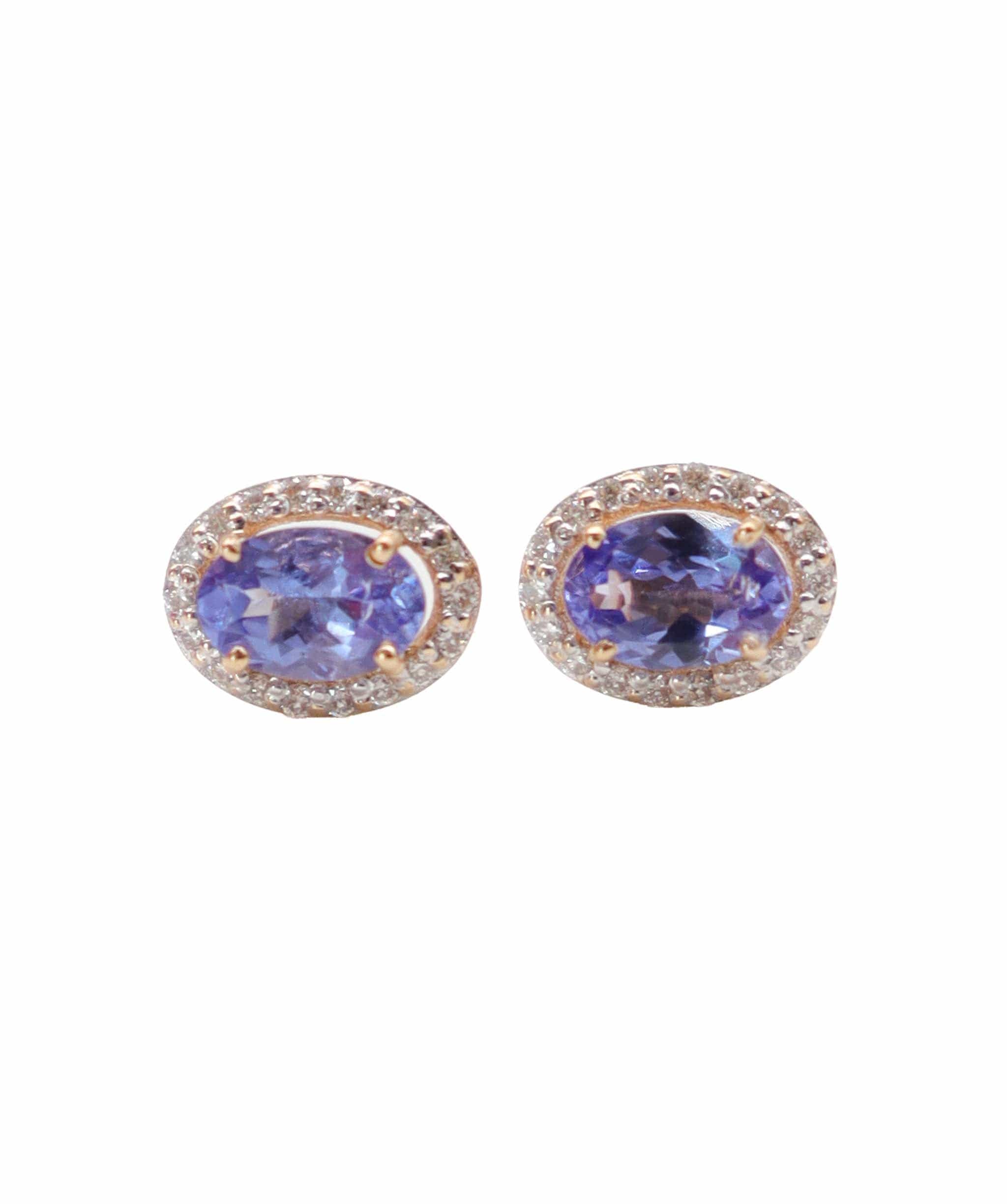 Luxury Promise Tanzanite and diamond earrings 18K 0.8 / 0.16 ASC6187