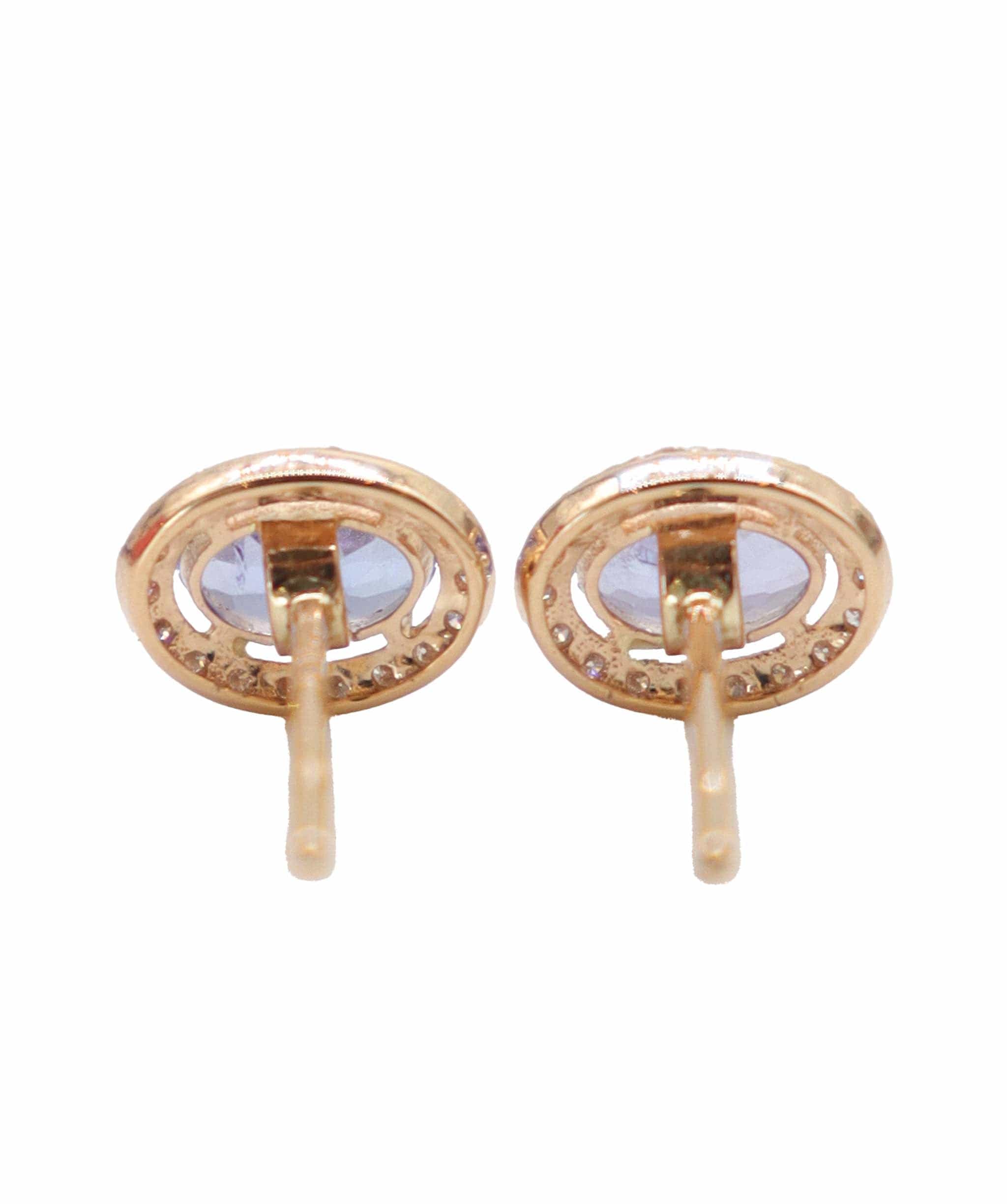 Luxury Promise Tanzanite and diamond earrings 18K 0.8 / 0.16 ASC6187