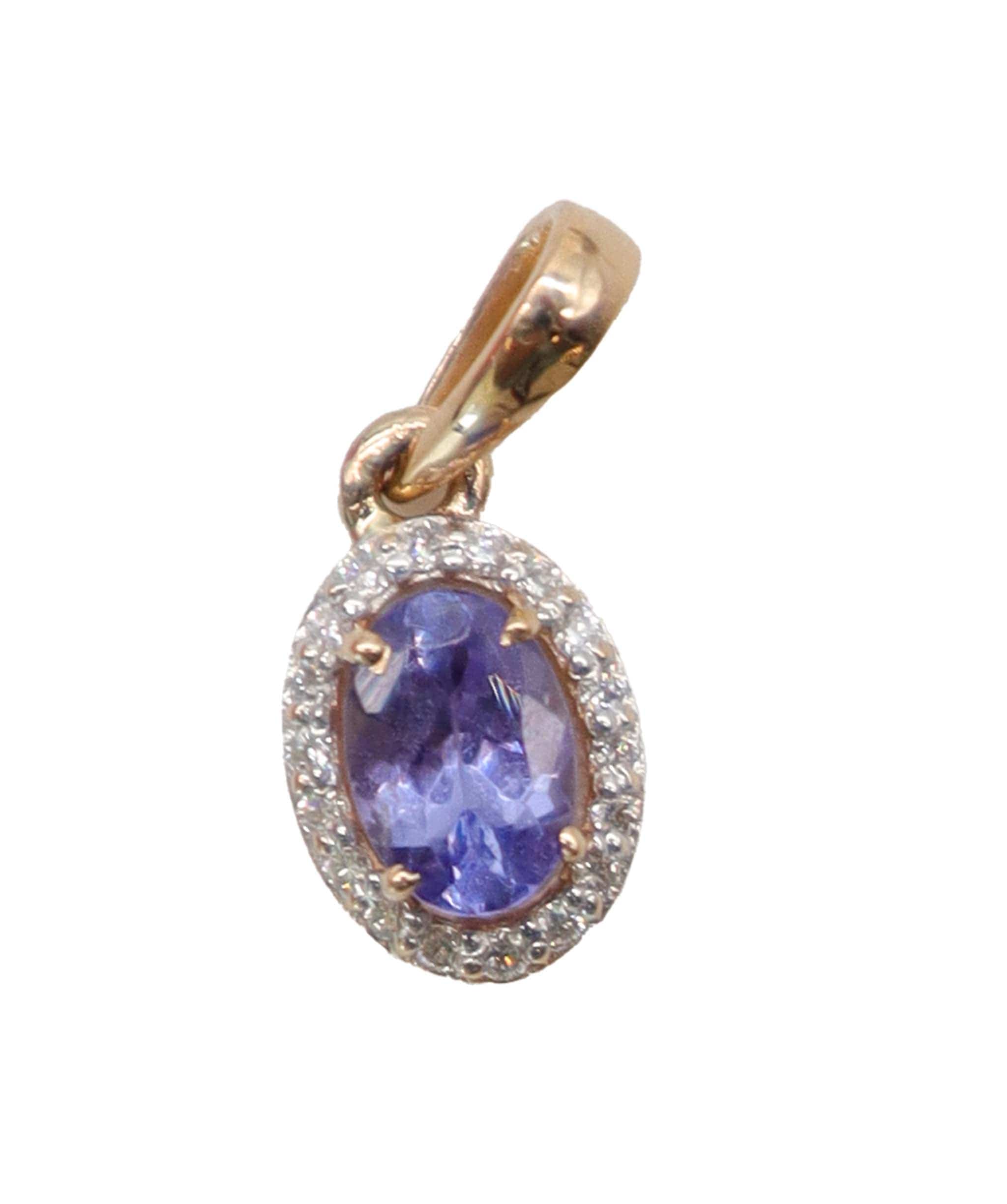 Luxury Promise Tanzanite and diamond pendant 18K 0.4 / 0.1 ASC6188