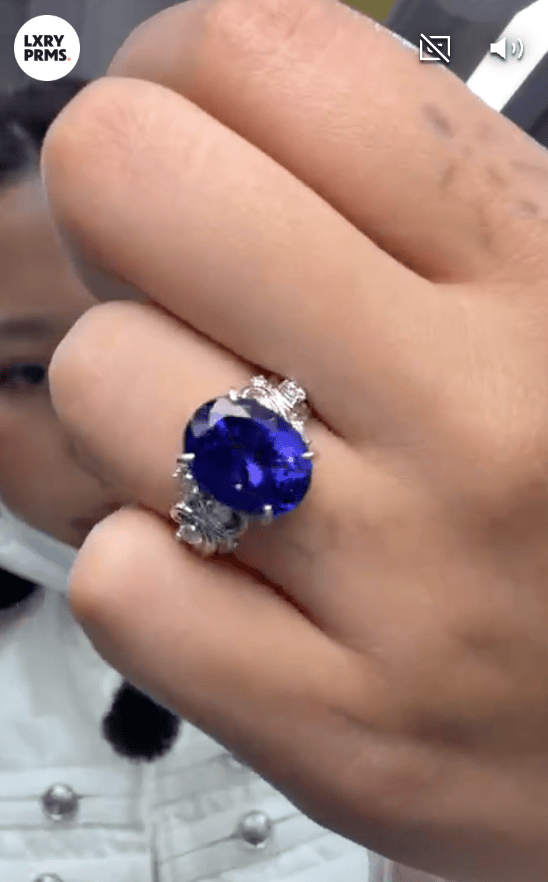 Luxury Promise Tanzanite Diamond Ring in 18KWG / TNZ5.67ct / D0.30ct 4094 JJC0863