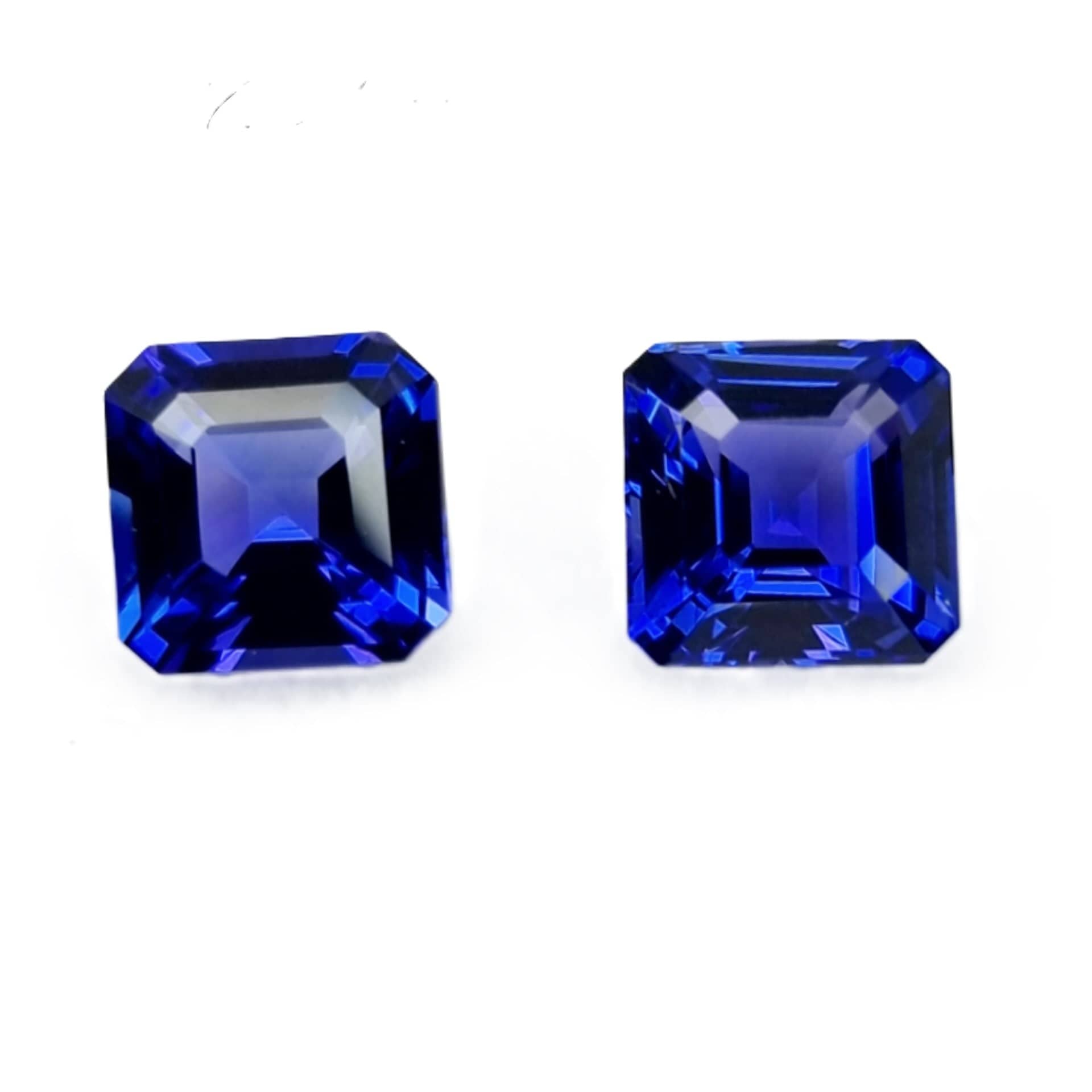 Luxury Promise Tanzanite Pair 7.34ct Asher cut ANC1533