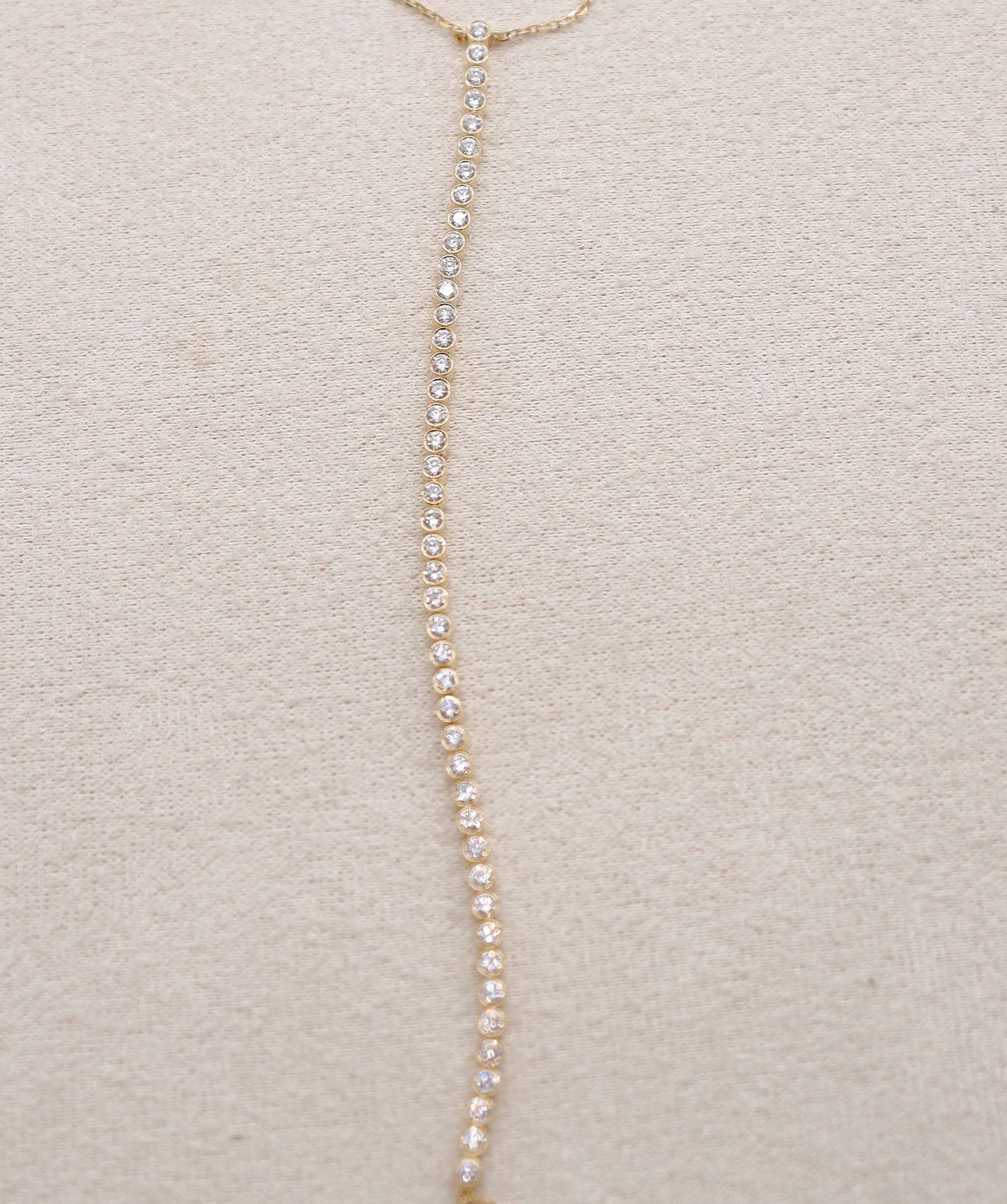 Luxury Promise Tennis Diamond Hand Chain 18K gold ASC6892