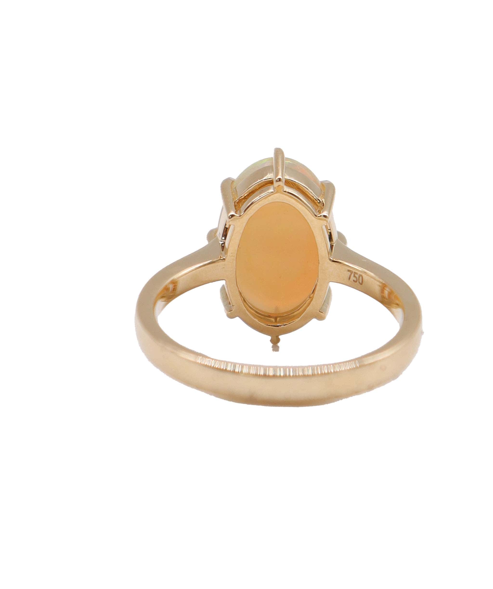 Luxury Promise tiger prong yg ring 3.00cts Opal us 8 DXBS4455