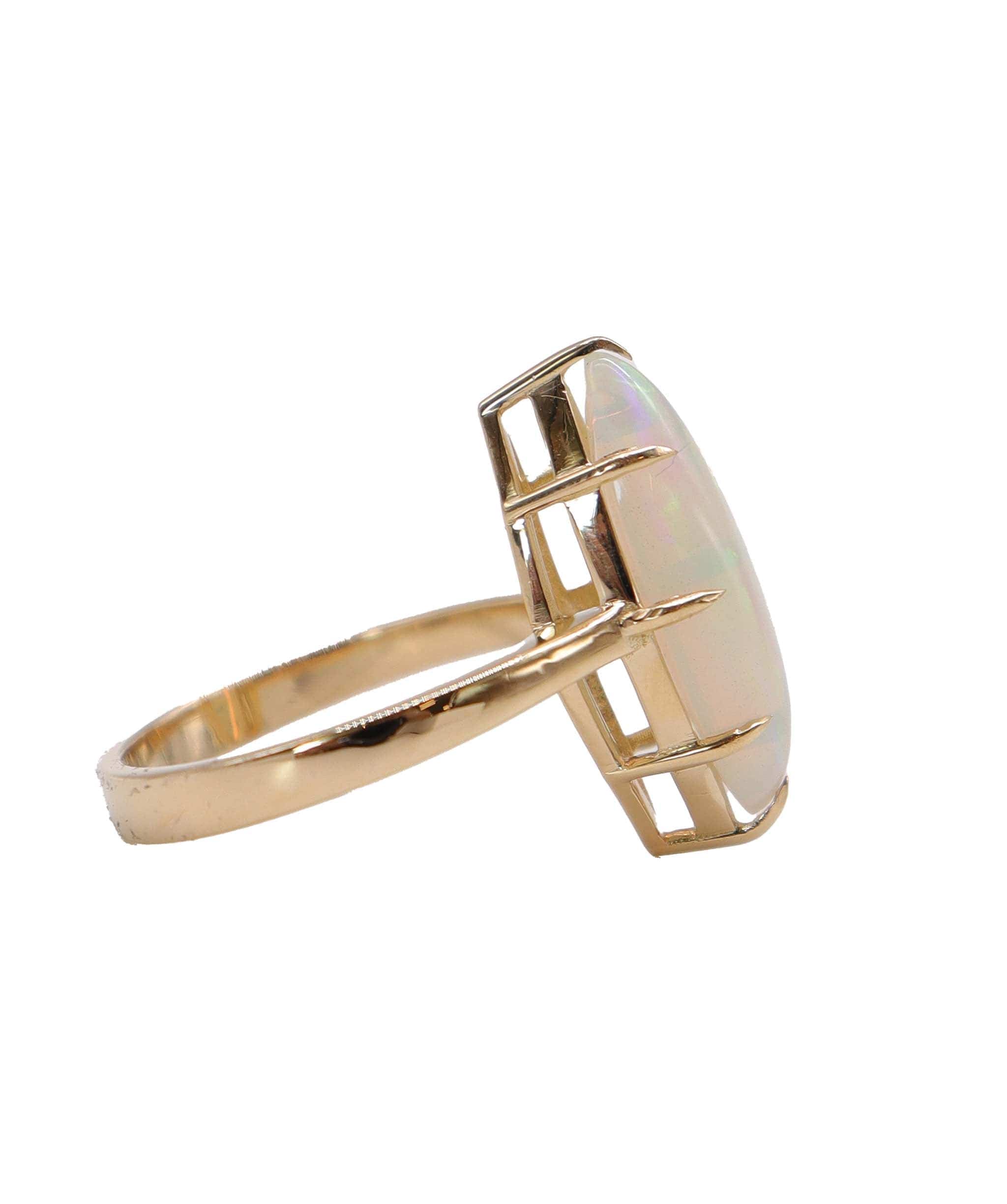 Luxury Promise tiger prong yg ring 3.42cts Opal DXBS4461