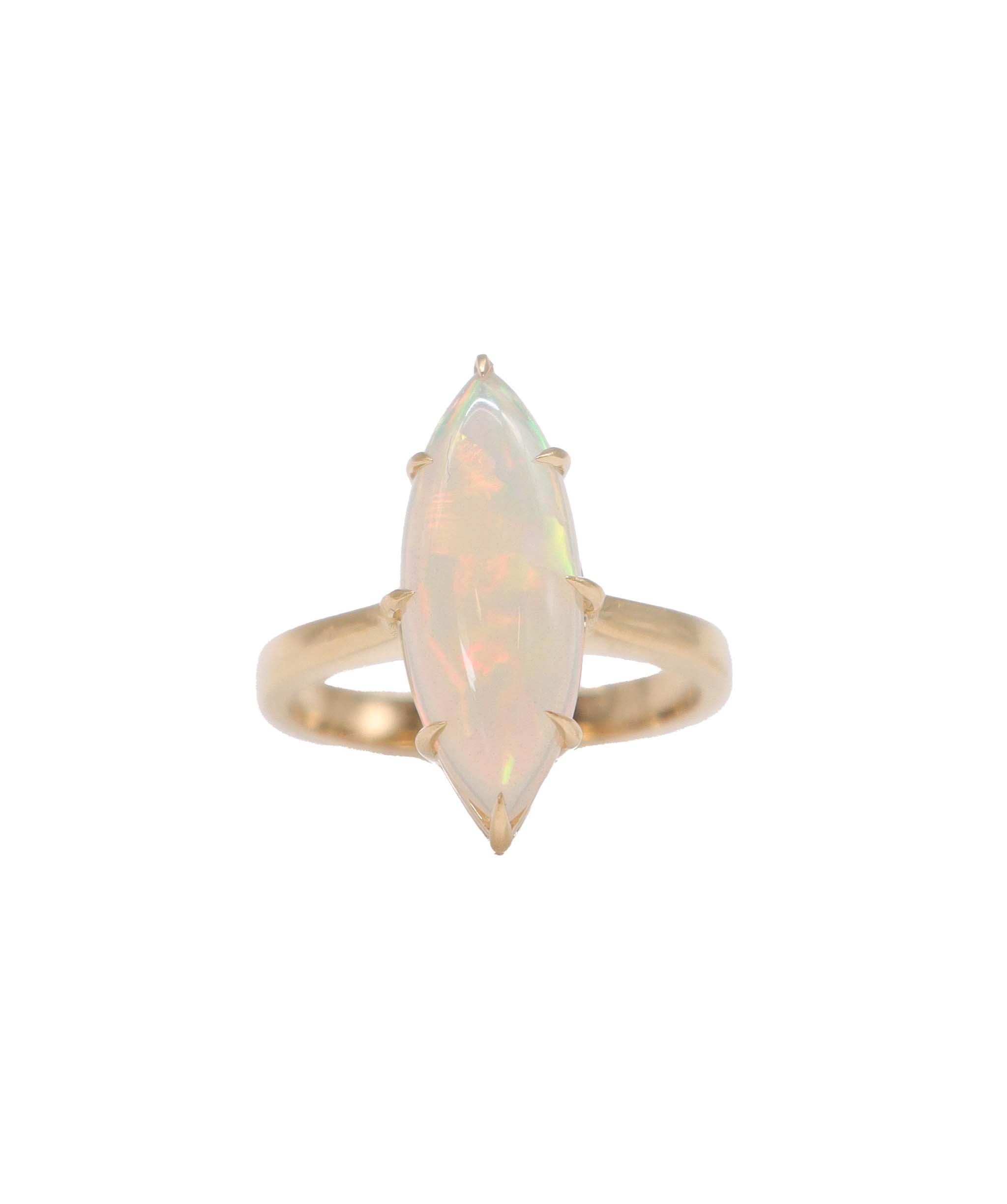 Luxury Promise tiger prong yg ring 3.42cts Opal DXBS4461