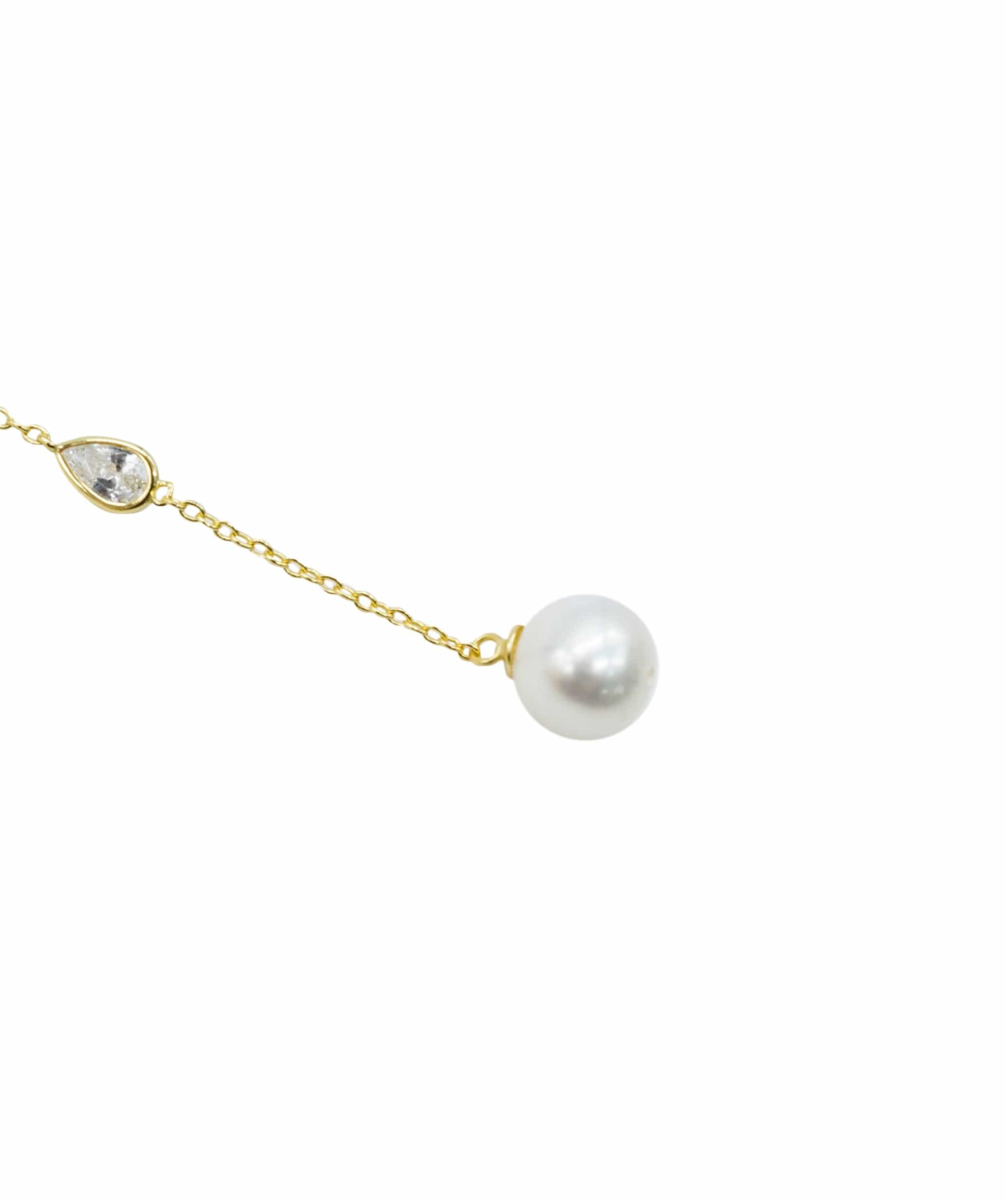 Luxury Promise Triple Teardrop CZ and Pearl Drop
Pendant