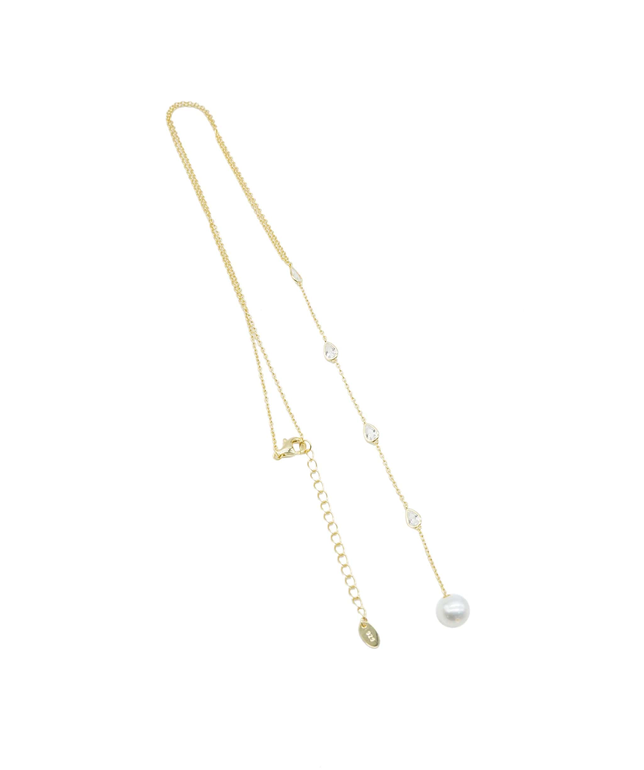 Luxury Promise Triple Teardrop CZ and Pearl Drop
Pendant