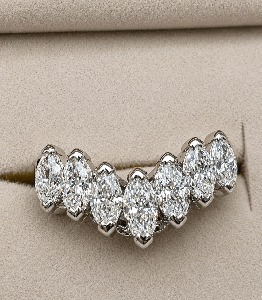 Luxury Promise V-shaped Marquise Diamond V-Ring in Pt900 / D 1.5ct 7059 JJC0797