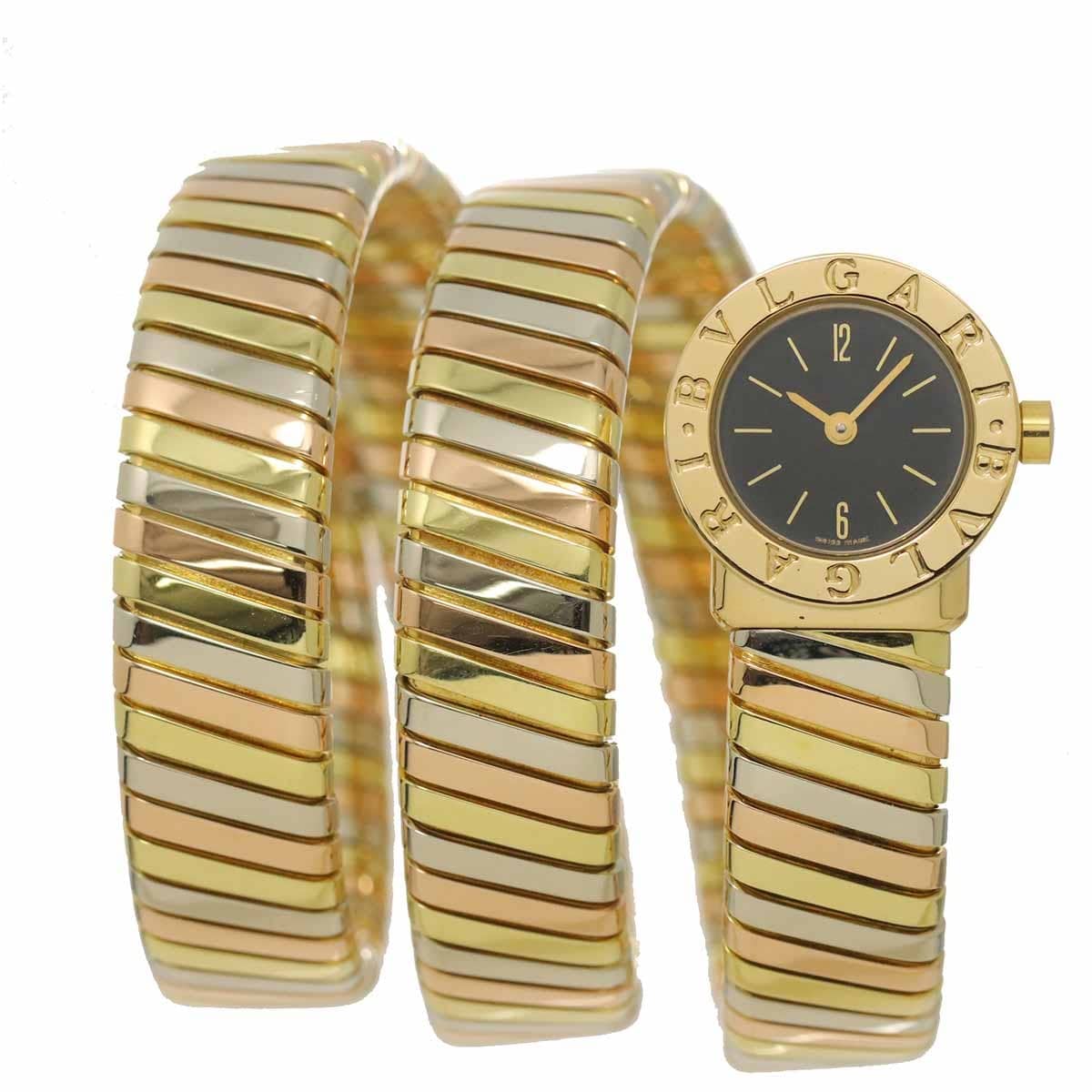 BVLGARI BVLGARIBVLGARI Tubogas BB191T Quartz K18YG K18WG K18PG Watch 903181610