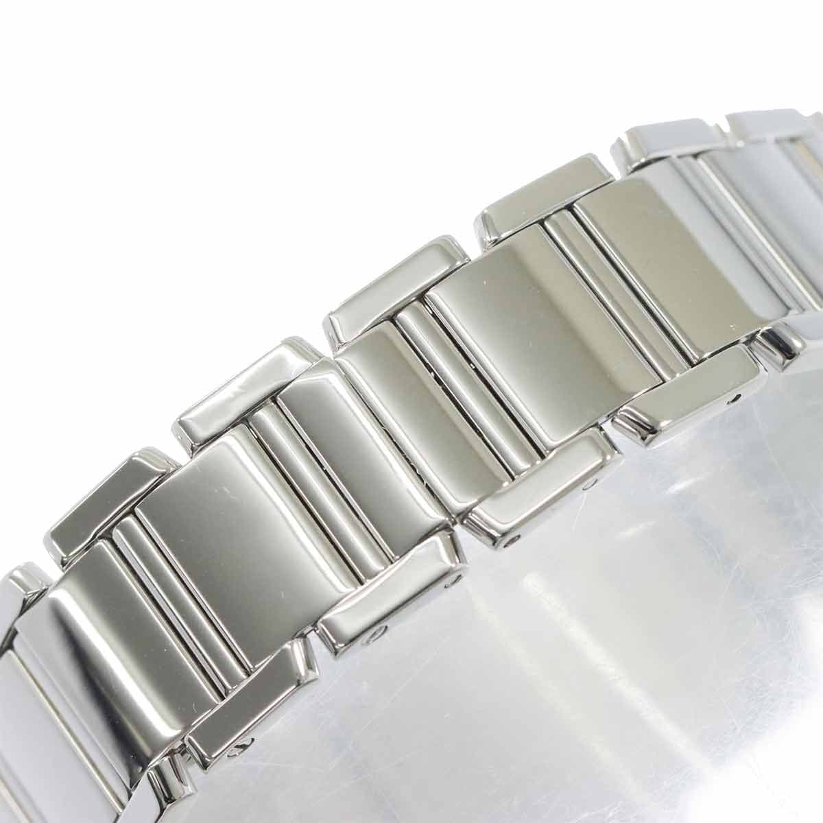 LUXURY PROMISE Cartier Tank Francaise SM WE1024S3 Diamond 750 WG Silver Dial Ladies 90318167