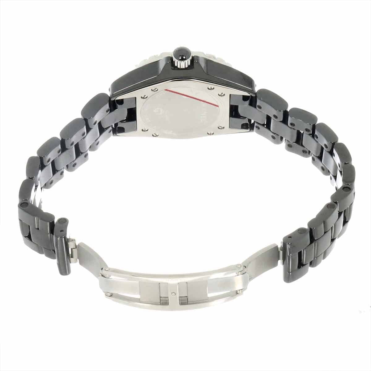 LUXURY PROMISE CHANEL J12 H0941 Black Diamond Bezel Quartz Black Dial Ladies Watch 90323753