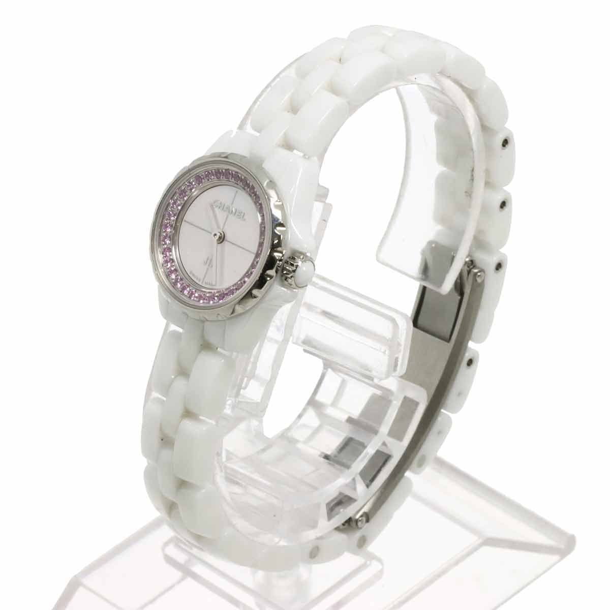 LUXURY PROMISE CHANEL J12 XS H5512 Pink sapphire Quartz Pink Shell Dial Ladies Watch 90318094