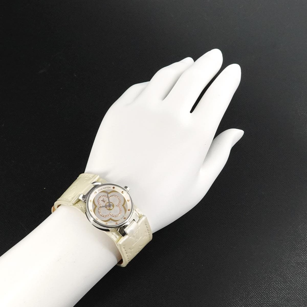 LUXURY PROMISE LOUIS VUITTON Tambour Moon Divine QA017 Quartz Diamond Ladies Watch 90325658