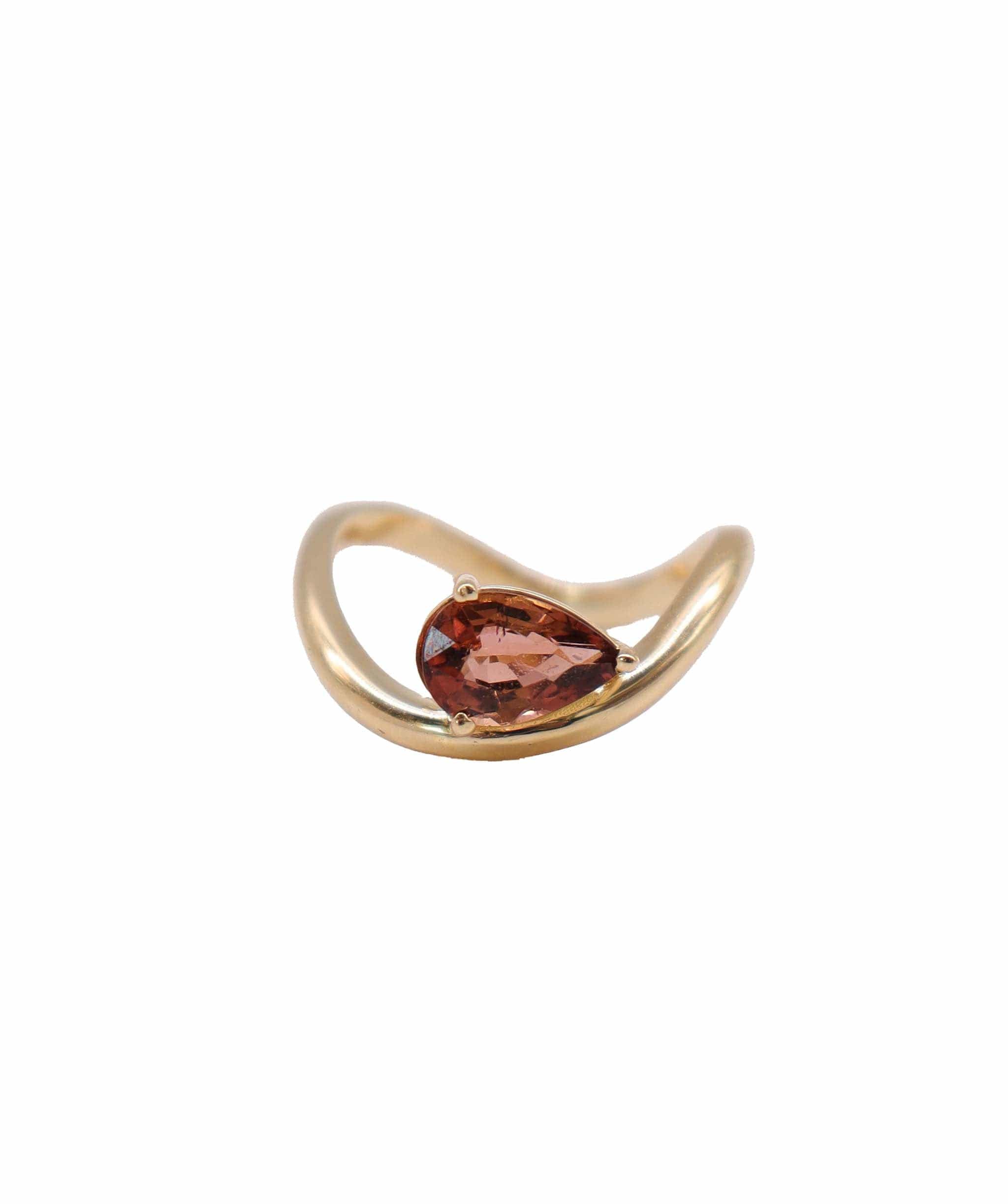 Luxury Promise wave yg ring Tourmaline us7 RDL0137A28