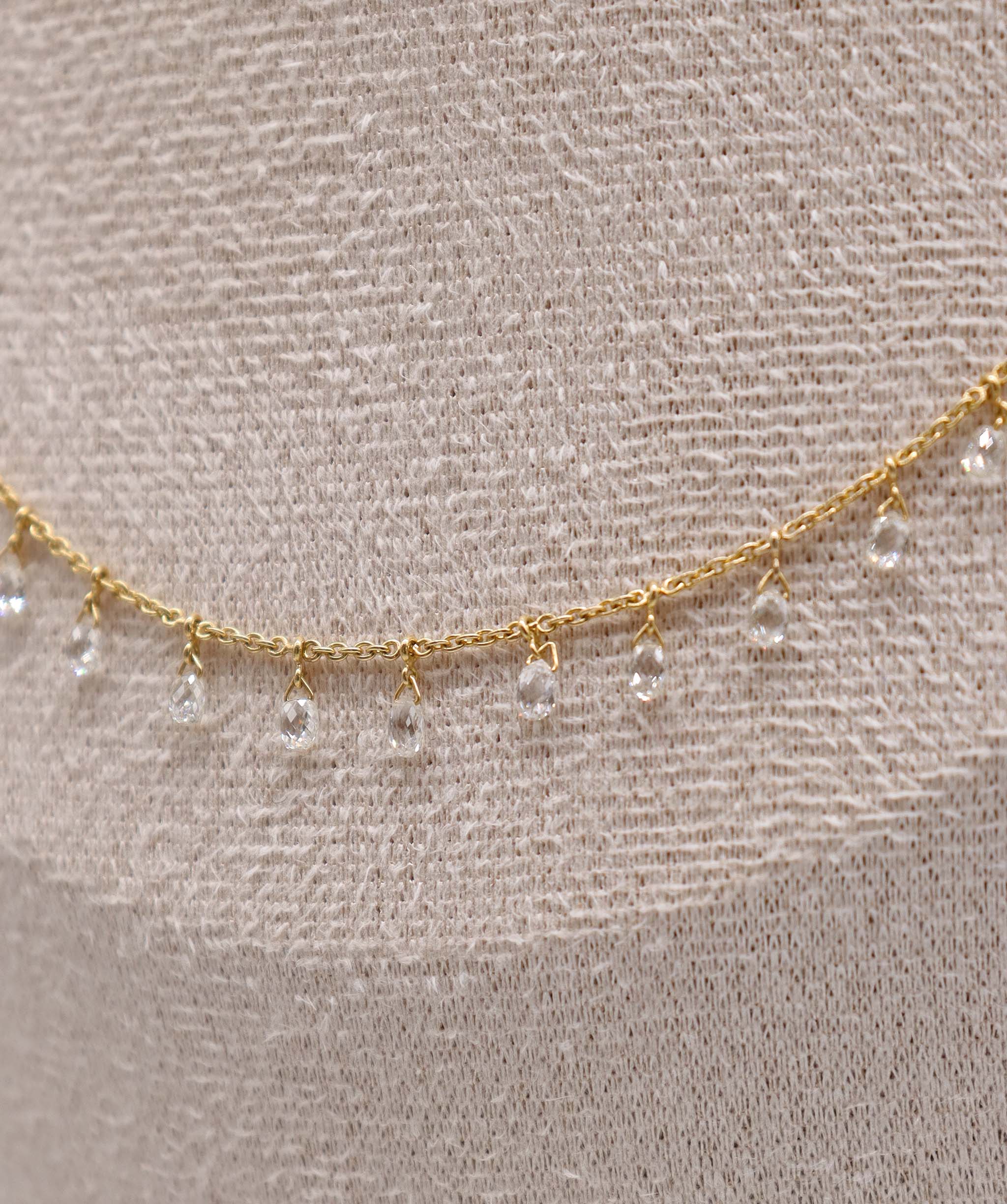 LUXURY PROMISE WHITE BRIO NECKLACE TW:2.35CT GOLD:3.01G C6990