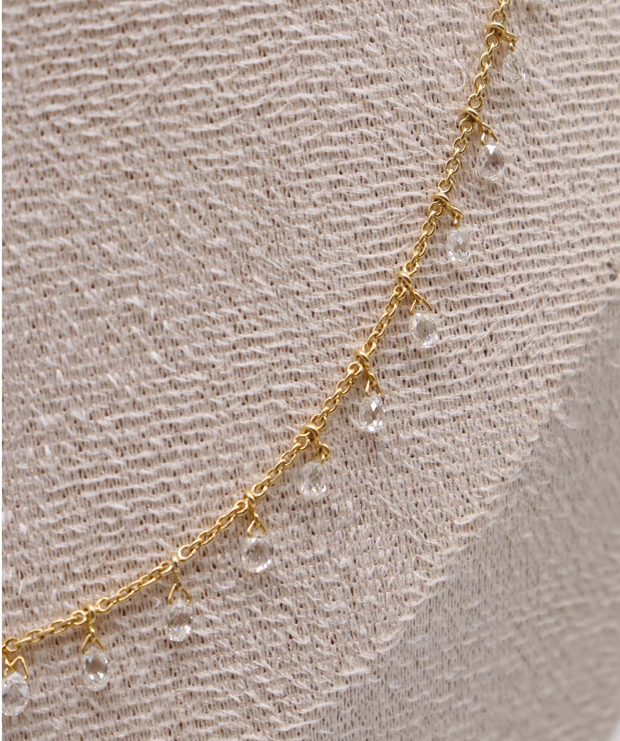 LUXURY PROMISE WHITE BRIO NECKLACE TW:2.35CT GOLD:3.01G C6990