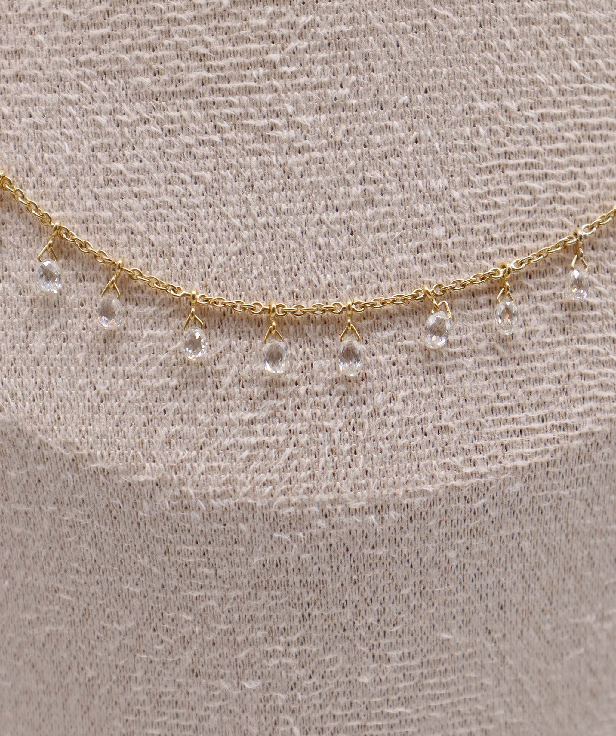 LUXURY PROMISE WHITE BRIO NECKLACE TW:2.35CT GOLD:3.01G C6990