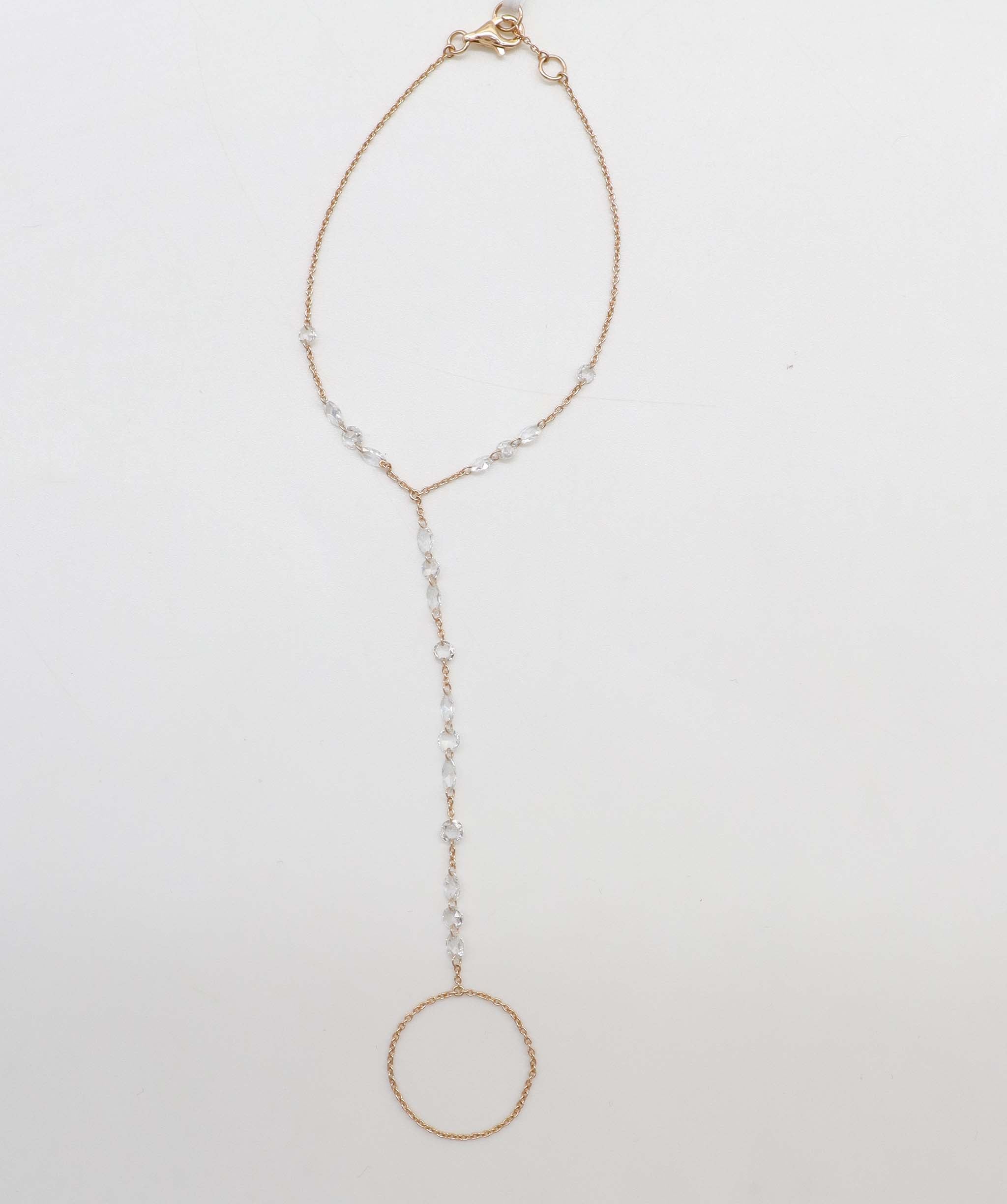 LUXURY PROMISE WHITE MARQUISE ROSECUT HANDCHAIN B3353