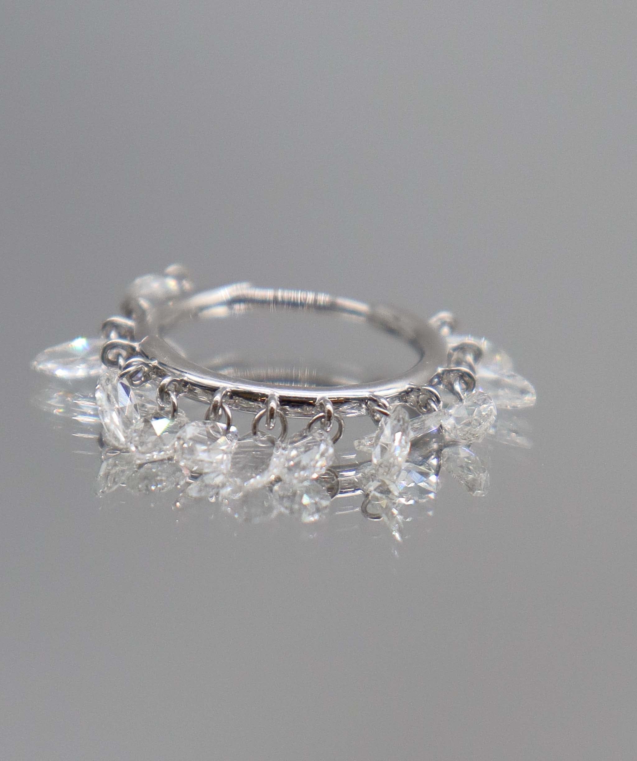 Luxury Promise White Marquise Rosecut TW:2.10CT GOLD:2.00G E7878