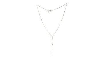 LUXURY PROMISE WHITE PEAR ROSECUT NECKLACE TW:3.44CT GOLD:2.38G C10582