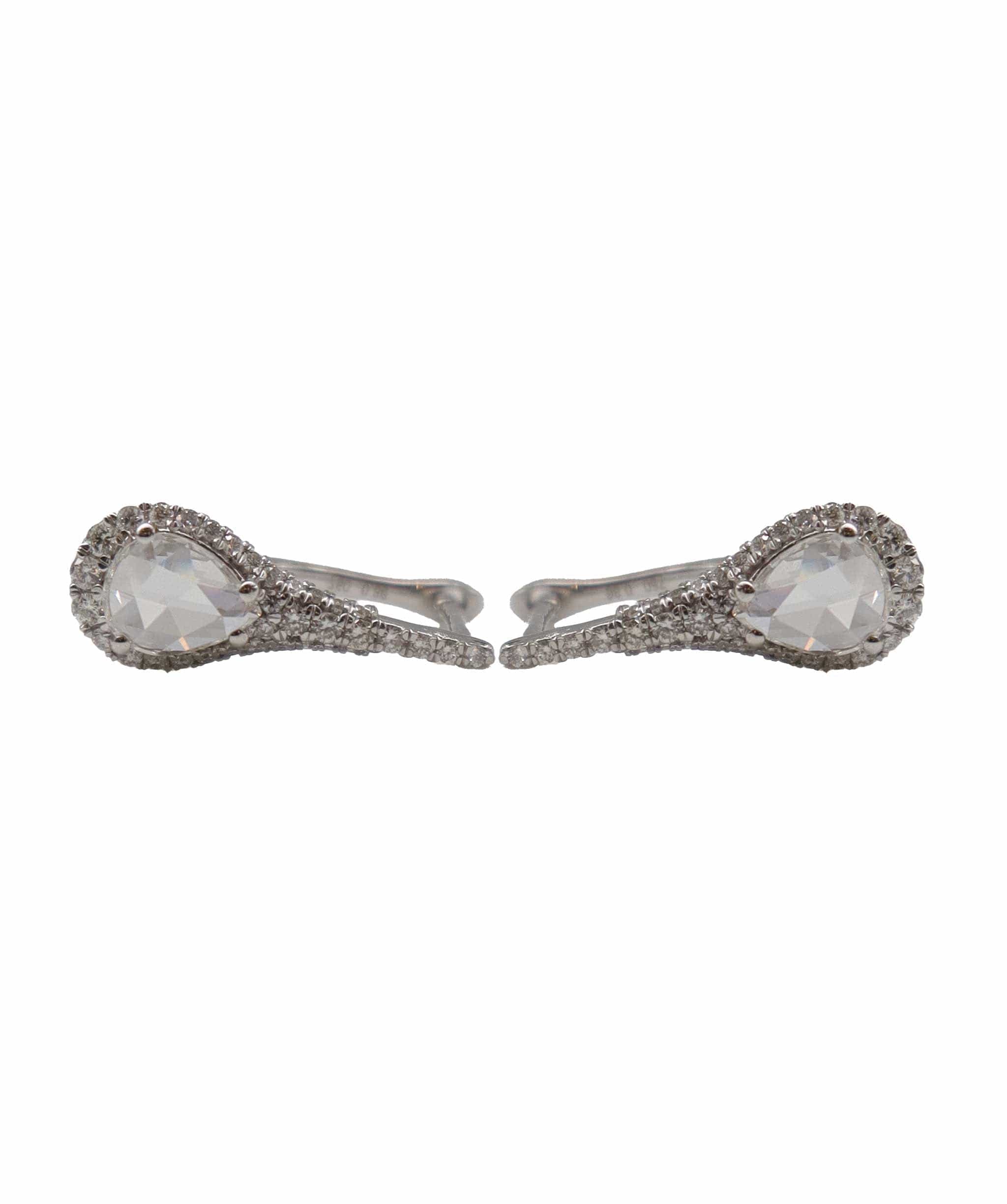 Luxury Promise White Pear Rosecut Small Diamonds TW:0.86CT GOLD:1.77G E7911