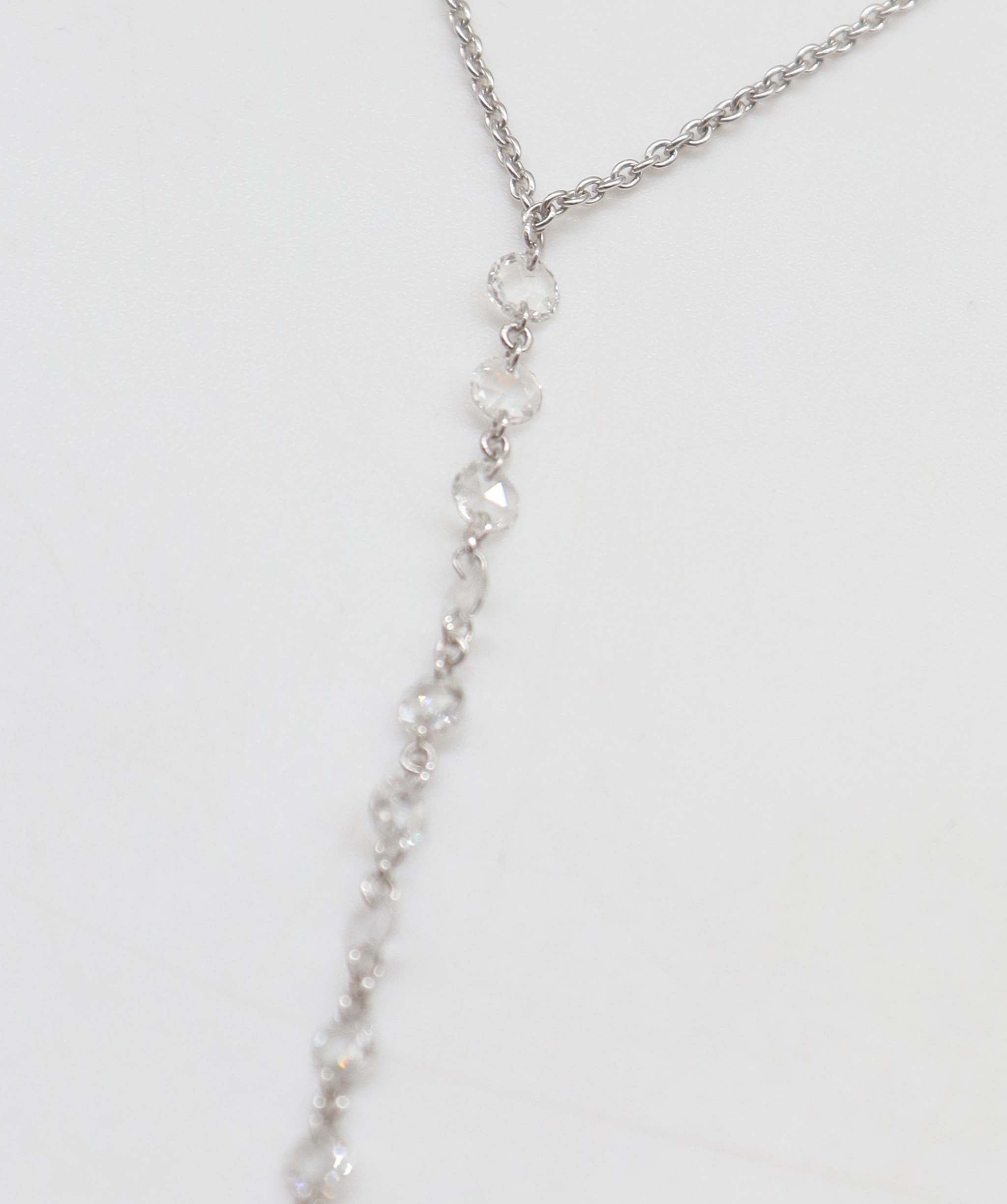 LUXURY PROMISE WHITE ROSECUT HANDCHAIN TW:0.88CT GOLD:2.22G B3335