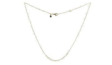 LUXURY PROMISE WHITE ROSECUT NECKLACE TW:2.18CT GOLD:2.45G C12301