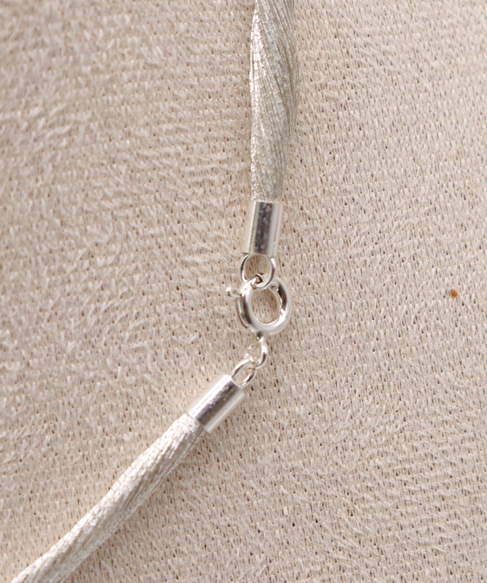 Luxury Promise White Silver cord made of Japanese Silk DXBD0184