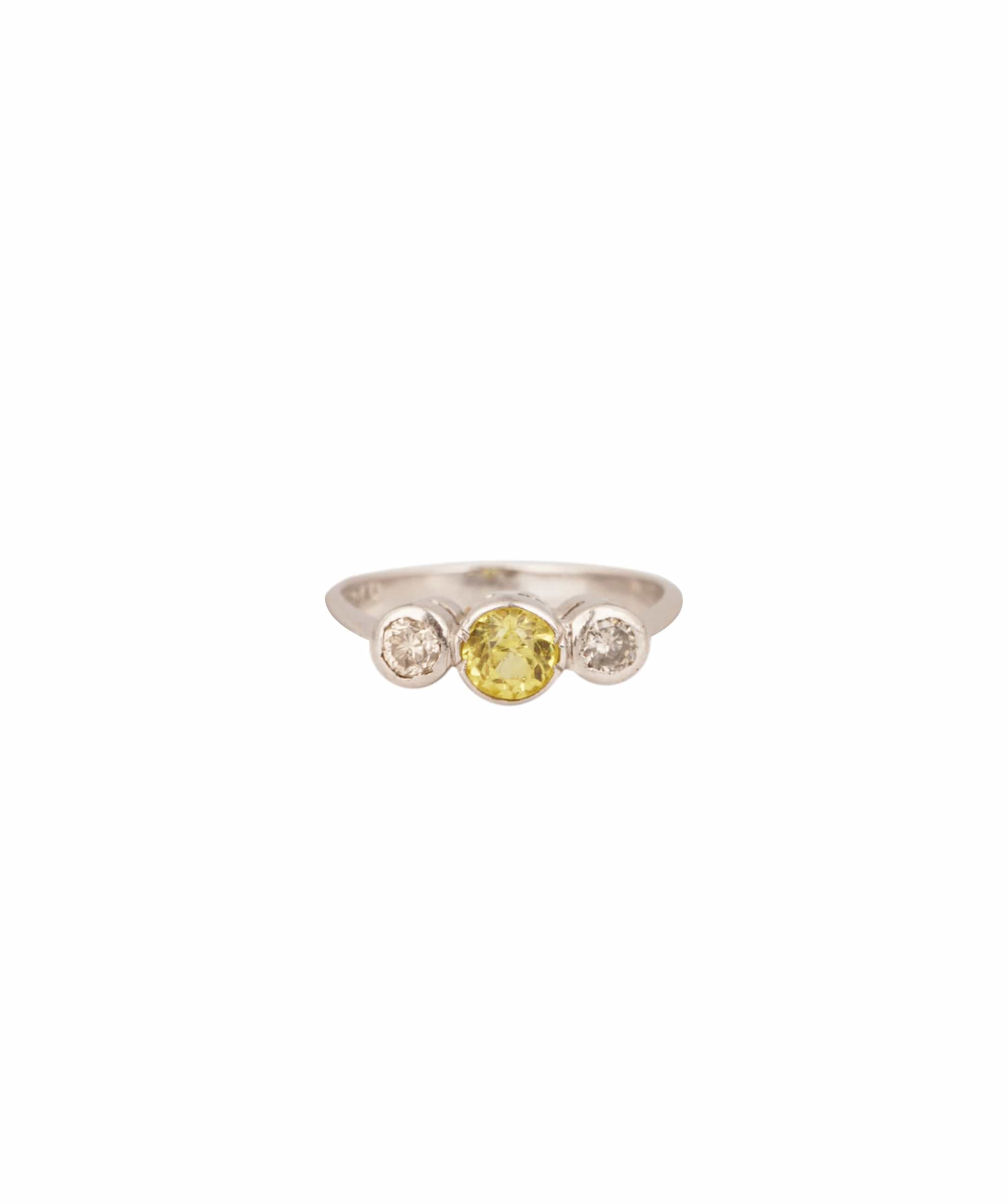Luxury Promise Yellow Sapphire and Diamond Ring WAHA260