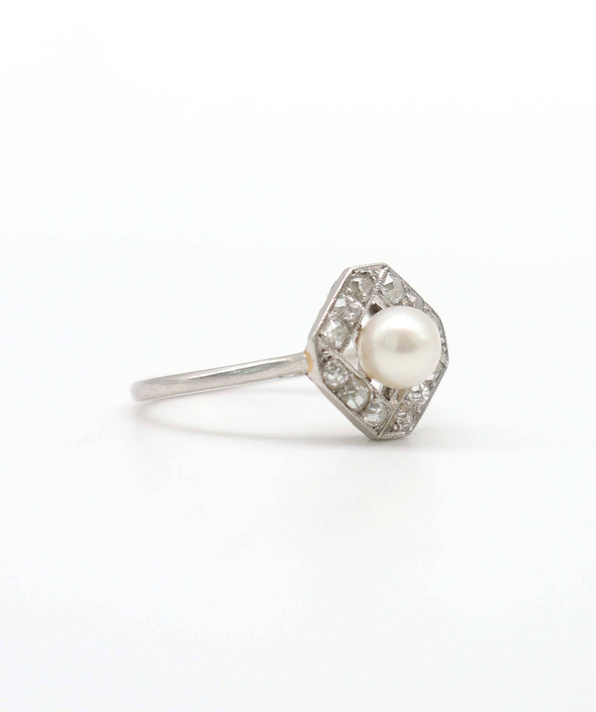 Luxury Promise An Art Deco Pearl and Diamond Ring WA23076