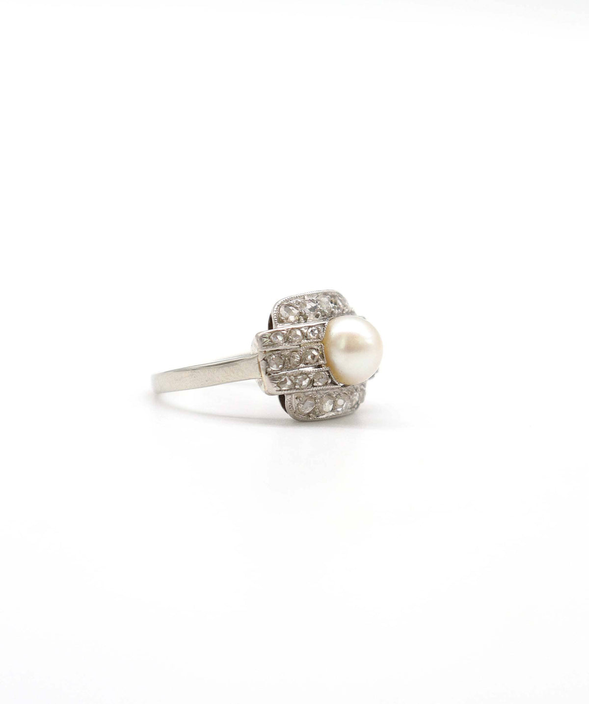 Luxury Promise An Art Deco Pearl and Diamond Ring WA25075