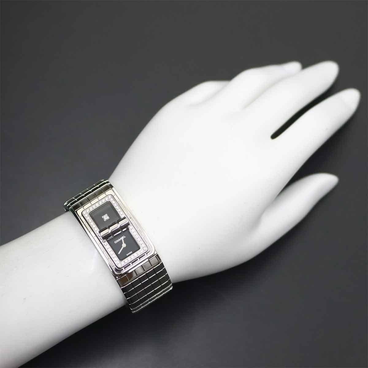 LUXURY PROMISE CHANEL Code CoCo Diamond H5145 Quartz Black Dial Ladies Watch 90312975