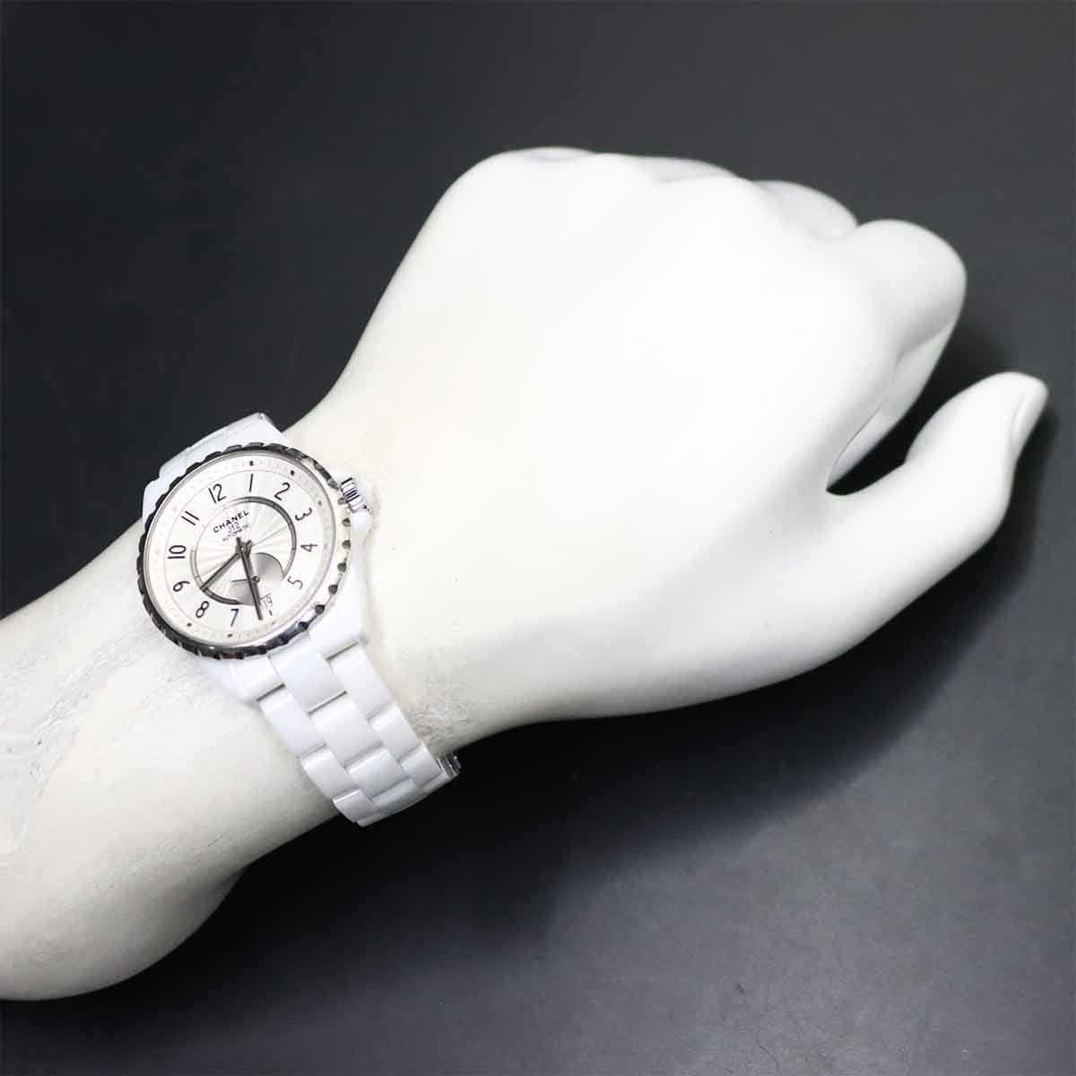 LUXURY PROMISE CHANEL J12 365 H3837 Date Automatic Silver Dial Mens Watch 90315133
