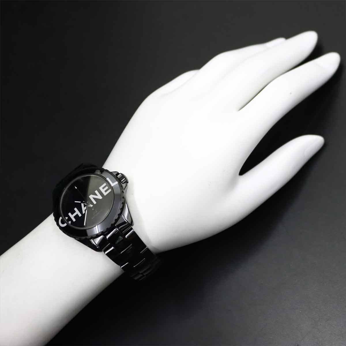 LUXURY PROMISE CHANEL J12 38mm Wanted de Chanel H7418 Ceramic Automatic Black Dial 90310966