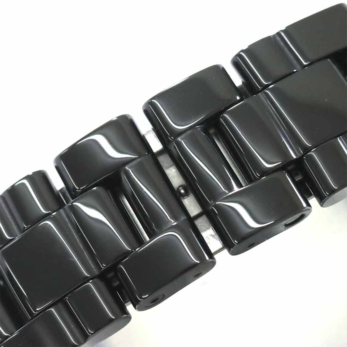 LUXURY PROMISE CHANEL J12 Bezel 8P Diamond Automatic Black Dial Mens H3109 Watch 90295706