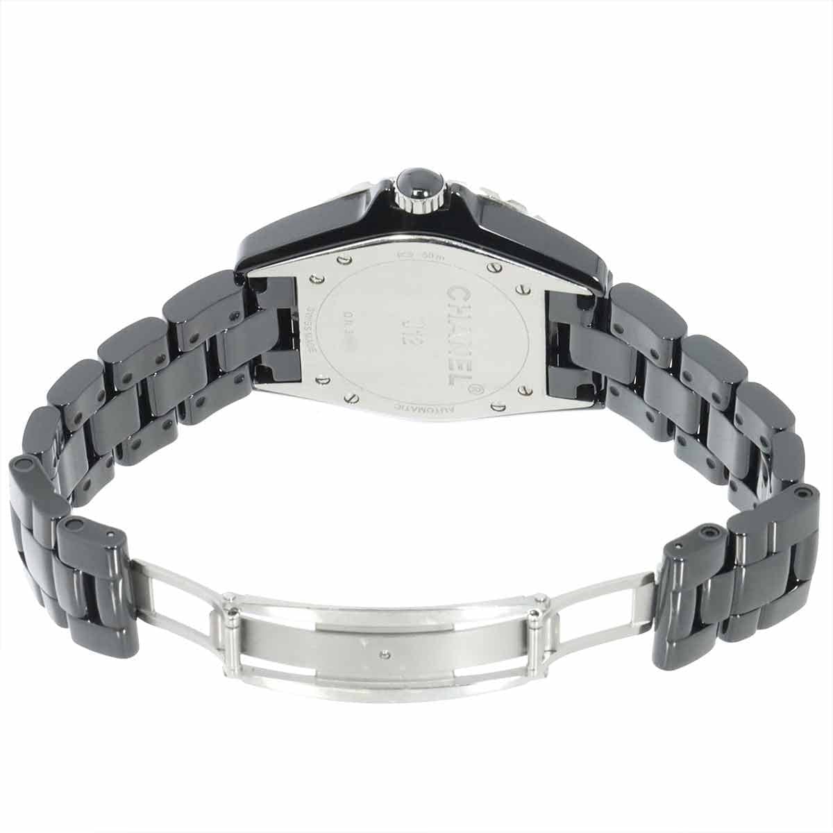 LUXURY PROMISE CHANEL J12 Bezel 8P Diamond Automatic Black Dial Mens H3109 Watch 90295706