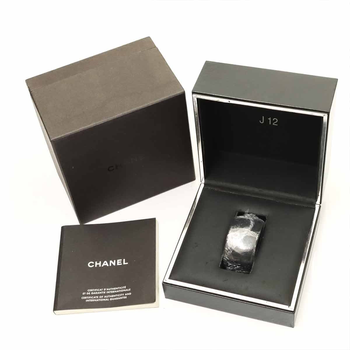 LUXURY PROMISE CHANEL J12 H1708 Diamond Bezel Black Ceramic Quartz 33mm Ladies 90302971
