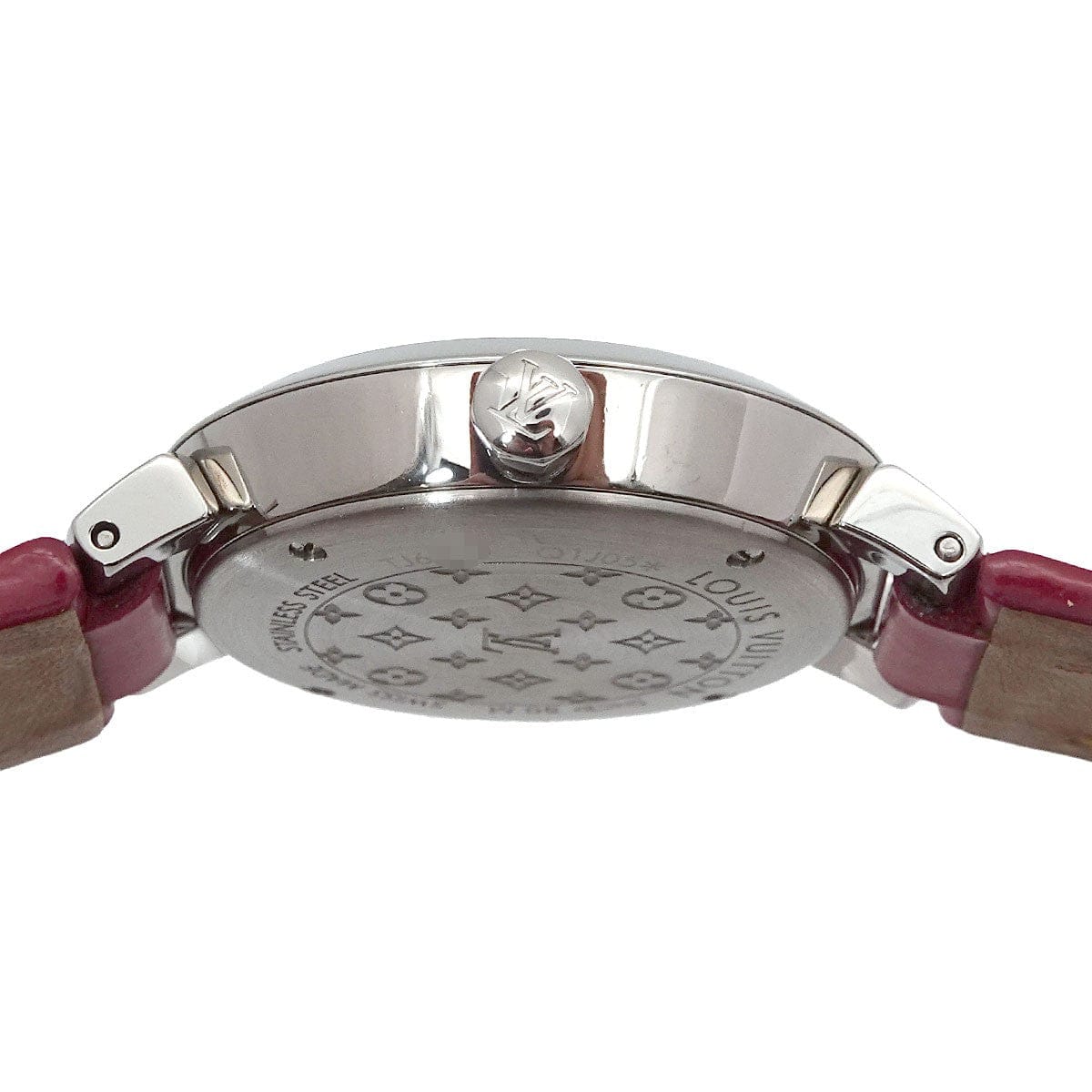 LUXURY PROMISE LOUIS VUITTON Tambour Q1J05 Diamond Pink Dial Ladies Watch 90298860