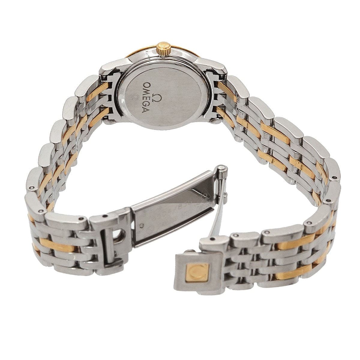 OMEGA DeVille 413 25 22 60 08 001 Quarts YG Diamond Beze Ladies 903143883